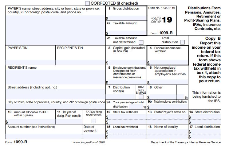 Eagle Life Tax Form 1099-R for Annuity Distribution