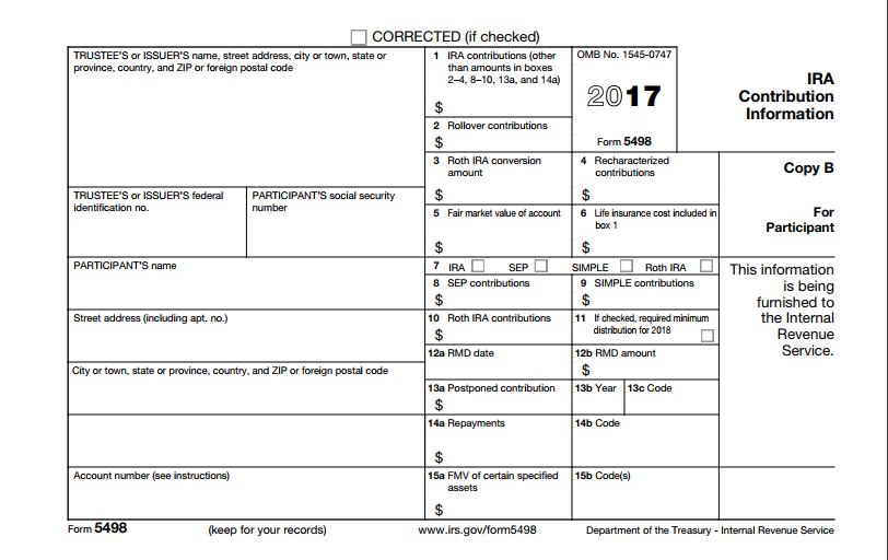 Eagle Life Tax Form 5498 for IRA Accounts